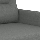 Ensemble de canapés 3 pcs coussins gris foncé tissu