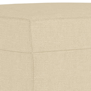 Ensemble de canapés 4 pcs avec coussins crème tissu