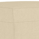 Ensemble de canapés 4 pcs avec coussins crème tissu