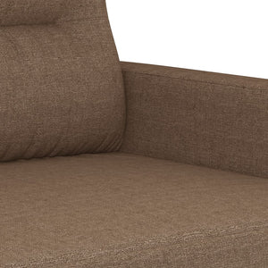 Ensemble de canapés 2 pcs avec coussins marron tissu