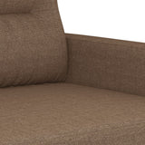 Ensemble de canapés 2 pcs avec coussins marron tissu