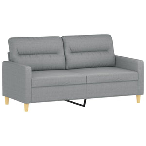 Ensemble de canapés 3 pcs coussins gris clair tissu
