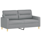 Ensemble de canapés 3 pcs coussins gris clair tissu