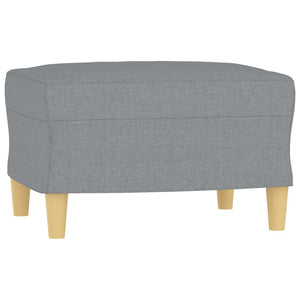 Ensemble de canapés 3 pcs coussins gris clair tissu