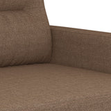Ensemble de canapés 3 pcs avec coussins marron tissu