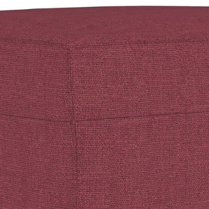 Ensemble de canapés 3 pcs avec coussins rouge bordeaux tissu