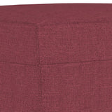 Ensemble de canapés 3 pcs avec coussins rouge bordeaux tissu