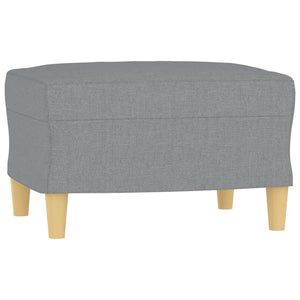 Ensemble de canapés 3 pcs avec coussins Gris clair Tissu
