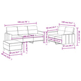 Ensemble de canapés 3 pcs avec coussins Gris clair Tissu
