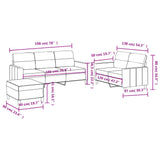 Ensemble de canapés 3 pcs avec coussins Gris foncé Tissu