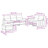 Ensemble de canapés 3 pcs avec coussins Jaune clair Tissu