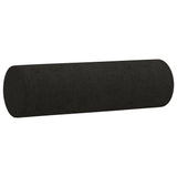 Ensemble de canapés 2 pcs avec coussins noir tissu