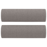 Ensemble de canapés 2 pcs avec coussins taupe tissu