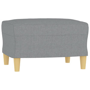 Ensemble de canapés 3 pcs coussins gris clair tissu