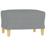 Ensemble de canapés 3 pcs coussins gris clair tissu