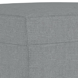 Ensemble de canapés 3 pcs coussins gris clair tissu