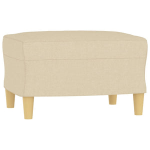 Ensemble de canapés 3 pcs avec coussins crème tissu