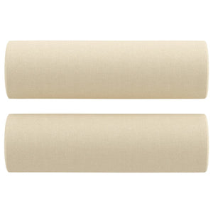 Ensemble de canapés 3 pcs avec coussins crème tissu