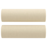 Ensemble de canapés 3 pcs avec coussins crème tissu