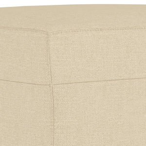Ensemble de canapés 3 pcs avec coussins crème tissu