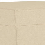 Ensemble de canapés 3 pcs avec coussins crème tissu