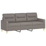 Ensemble de canapés 3 pcs avec coussins taupe tissu
