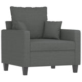 Ensemble de canapés 4 pcs coussins gris foncé tissu