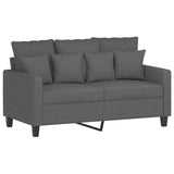 Ensemble de canapés 4 pcs coussins gris foncé tissu
