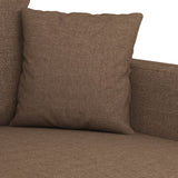 Ensemble de canapés 2 pcs avec coussins Marron Tissu