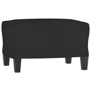 Ensemble de canapés 3 pcs avec coussins Noir Tissu