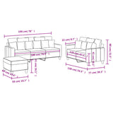 Ensemble de canapés 3 pcs avec coussins Noir Tissu