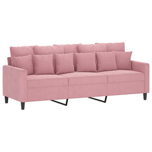 Ensemble de canapés 3 pcs avec coussins Rose Velours