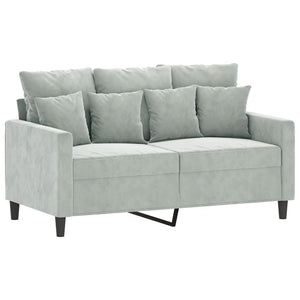 Ensemble de canapés 3 pcs avec coussins Gris clair Velours