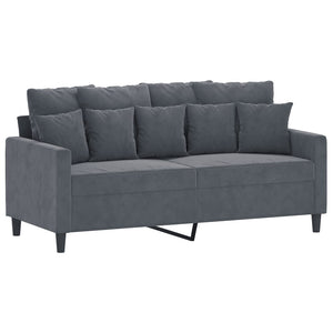 Ensemble de canapés 3 pcs avec coussins Gris foncé Velours