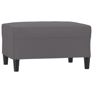Ensemble de canapés 4 pcs avec coussins Gris Similicuir