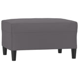 Ensemble de canapés 4 pcs avec coussins Gris Similicuir
