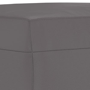 Ensemble de canapés 4 pcs avec coussins Gris Similicuir