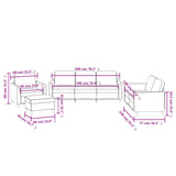Ensemble de canapés 4 pcs avec coussins Gris Similicuir