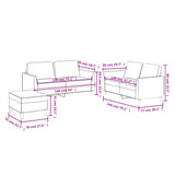 Ensemble de canapés 3 pcs avec coussins Cappuccino Similicuir