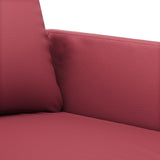 Ensemble de canapés 2 pcs et coussins Rouge bordeaux Similicuir