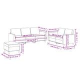 Ensemble de canapés 3 pcs avec coussins Gris Similicuir