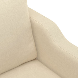Ensemble de canapés 3 pcs avec coussins Crème Tissu