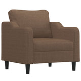 Ensemble de canapés 3 pcs avec coussins Marron Tissu