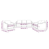 Ensemble de canapés 3 pcs avec coussins Noir Tissu
