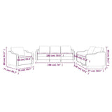 Ensemble de canapés 3 pcs avec coussins Rouge bordeaux Tissu