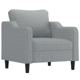 Ensemble de canapés 4 pcs avec coussins Gris clair Tissu