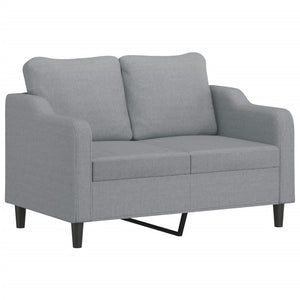 Ensemble de canapés 4 pcs avec coussins Gris clair Tissu