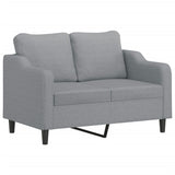 Ensemble de canapés 4 pcs avec coussins Gris clair Tissu