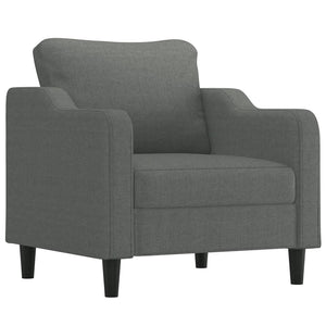Ensemble de canapés 4 pcs avec coussins Gris foncé Tissu