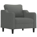 Ensemble de canapés 4 pcs avec coussins Gris foncé Tissu